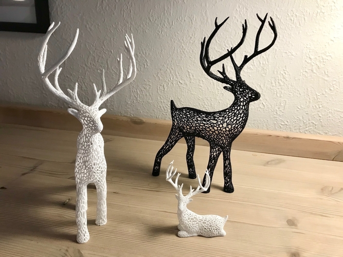 Deer Voronoi 3D Print 388515