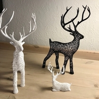 Small Deer Voronoi 3D Printing 388515