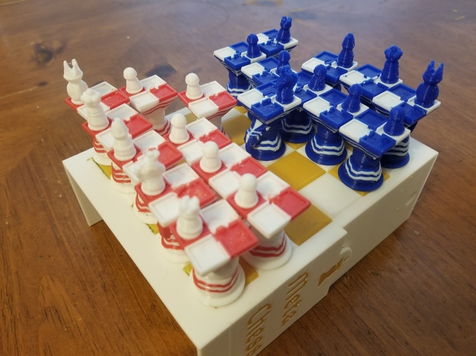 Mini Meta Chess Multi Material - Chess variant 3D Print 388590