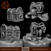 Small Dungeon Chest Mimic 28mm Support Free 3D Printing 388594