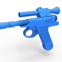 Small Blaster Pistol of Cara Dune 1:6 The Mandalorian 3D Printing 388714