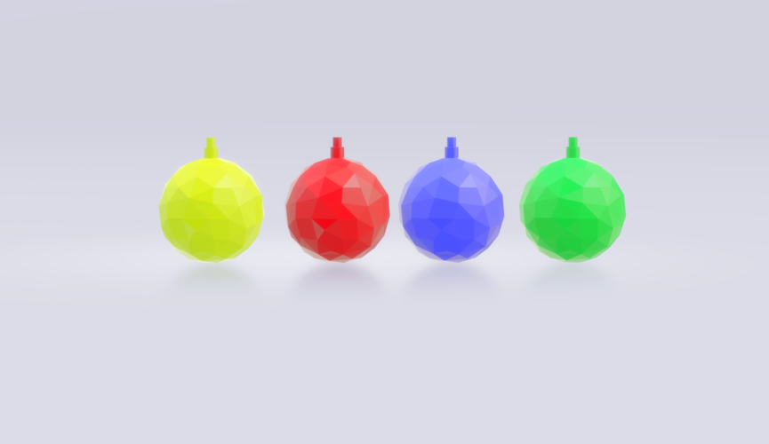 Lowpoly christmas balls 3D Print 388780