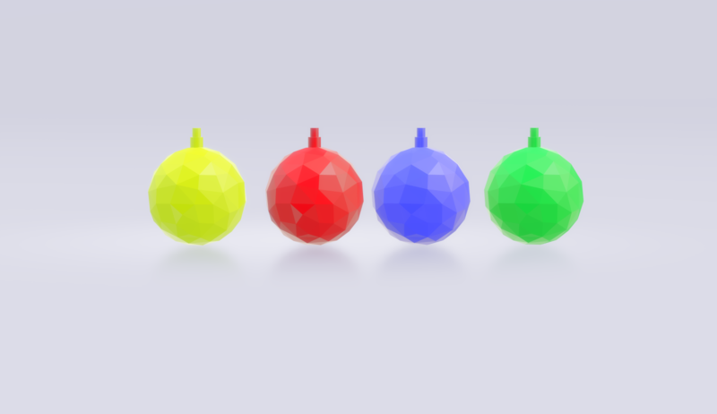Lowpoly christmas balls