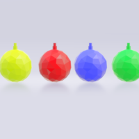 Small Lowpoly christmas balls 3D Printing 388780