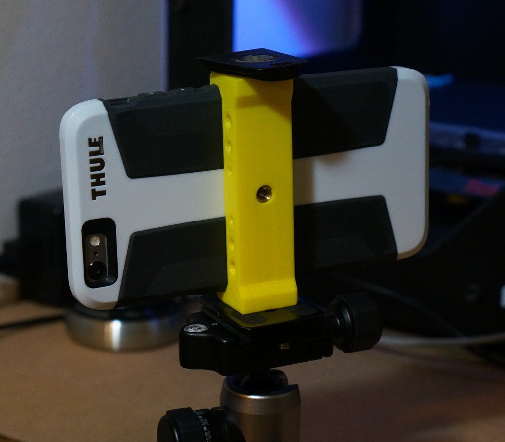 3D Printed Tripod Mount for iPhone 6 Plus with Thule Atmos X3 by