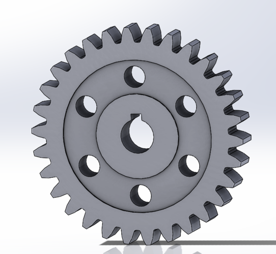 3d Printed Gear 30 Teeth, 25 Mm Axis By Trol50 