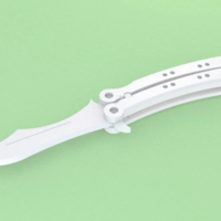 Small Butterfly Knife CSGO 3D Printing 389112