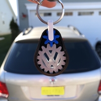 Small VW + BMW Keychain 3D Printing 389143