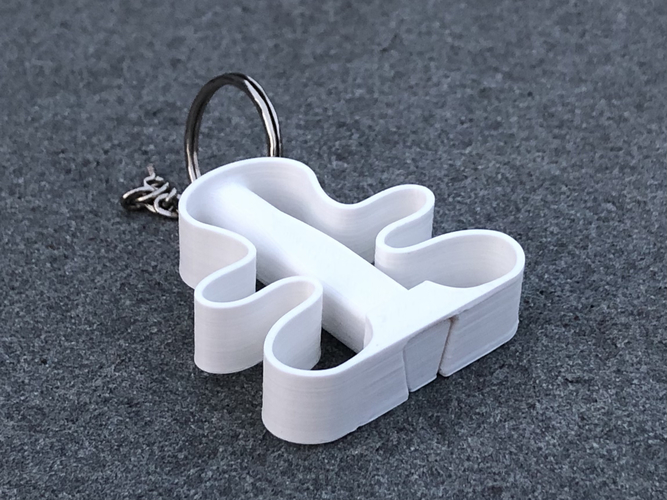COVID "No Touch" Keychain 3D Print 389430