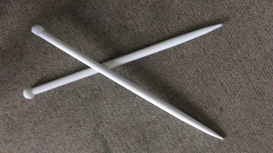 3D Printed Knitting needles 150mm by Peter Lemmens | Pinshape