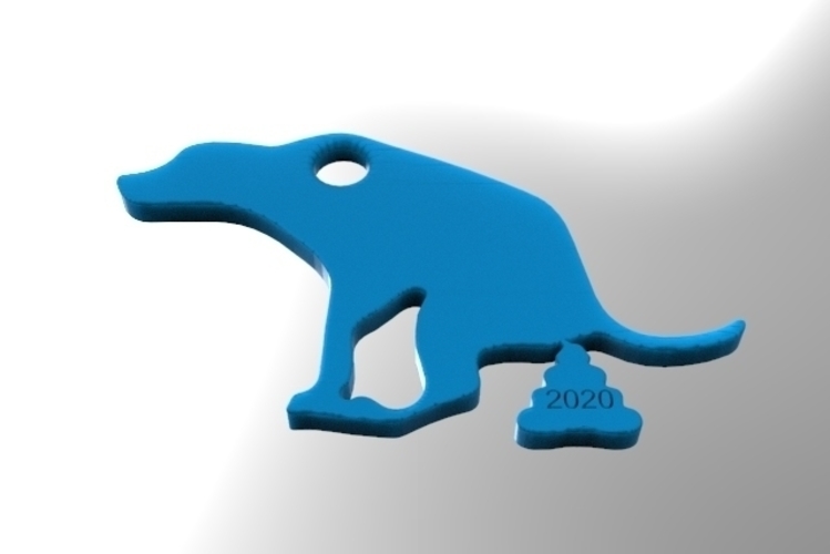 2020 Dog Keychain 3D Print 389778