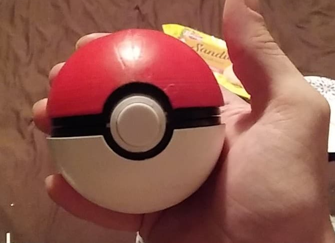 Pokeball with functional button – DiceworkFoundry