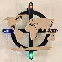 3D Printed World Map Wall Art  - Thumbnail 3