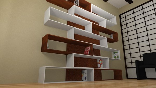 Modern Japanese-style bookshelf