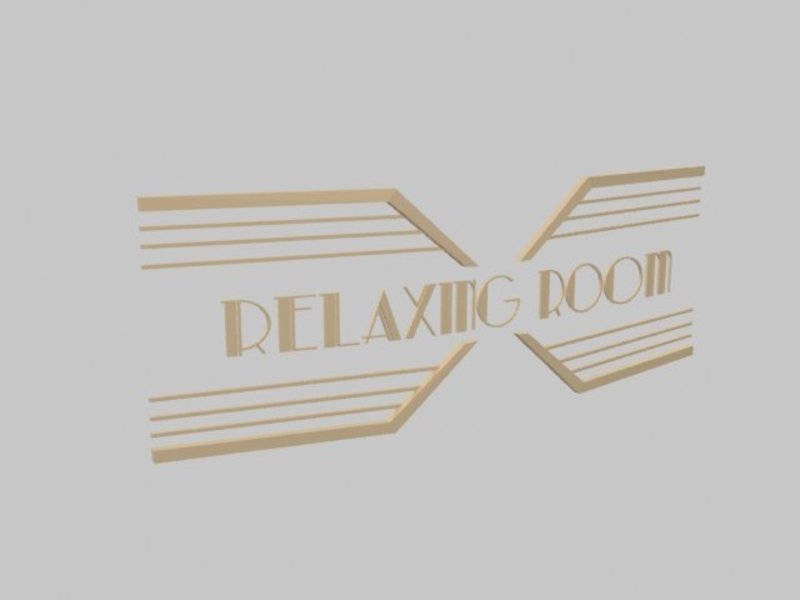 Art Deco Room Label