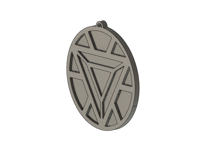 Arc Reactor Keychain 3D Print 390357