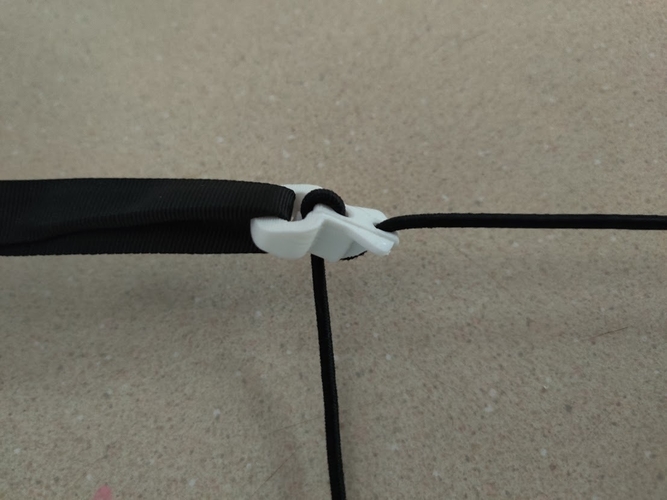ultra non-slip cord lock/line lock for thin shock cord 3D Print 390411