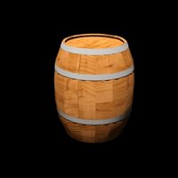 Small An old medieval barrel 3D Printing 39065