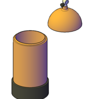 Box in the form of a diving cylinder - Thumbnail 2