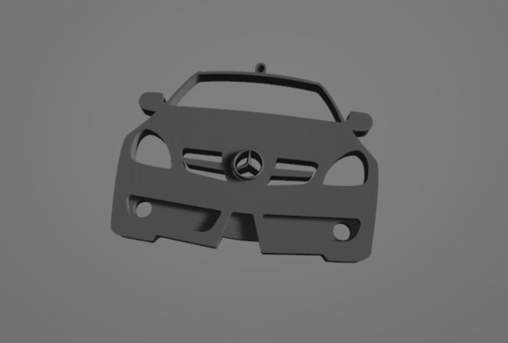 MERCEDES SLK 2009 FRONT VIEW KEYCHAIN 3D Print 390693