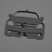 MERCEDES SLK 2009 FRONT VIEW KEYCHAIN - Thumbnail 1