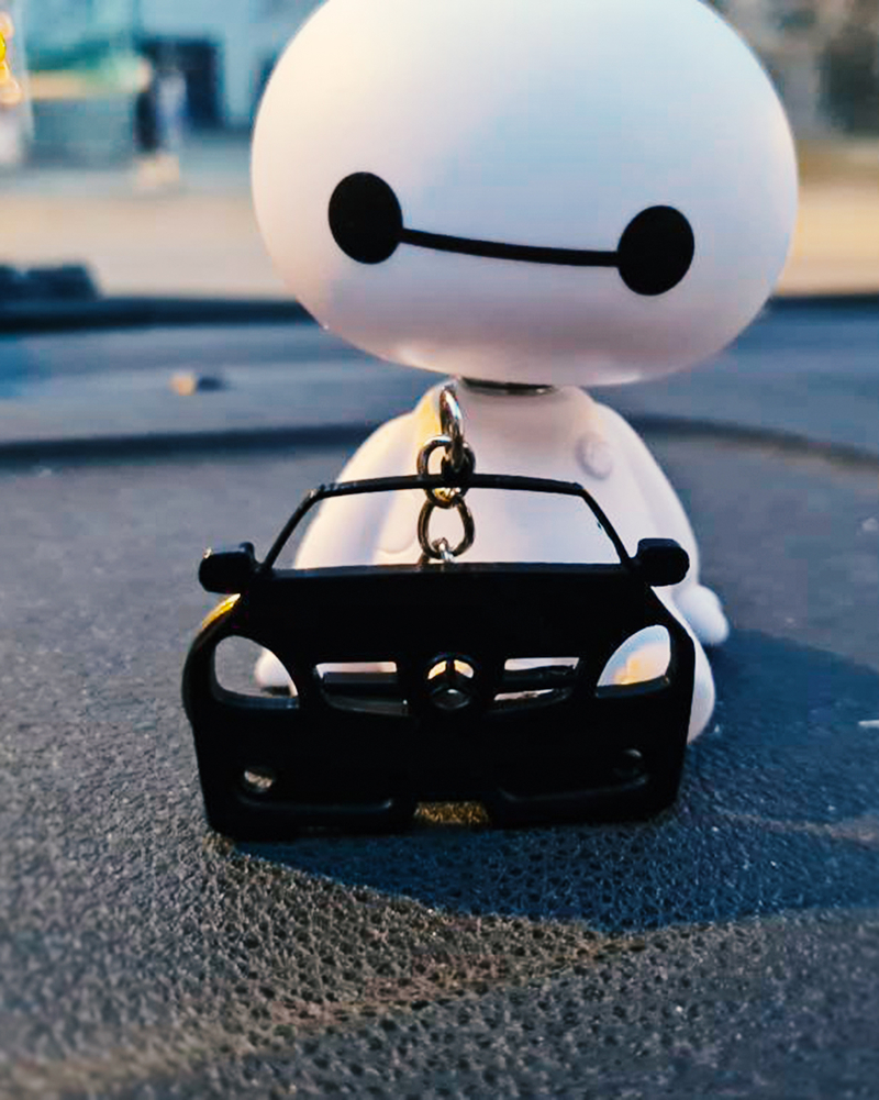 MERCEDES SLK 2009 FRONT VIEW KEYCHAIN