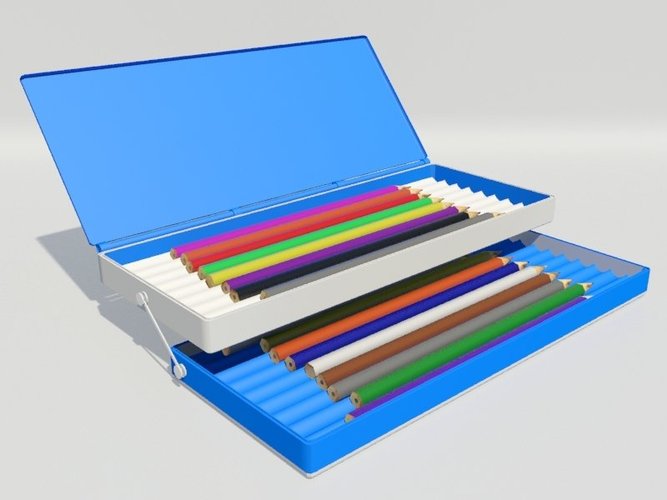 I <3 3D pencil topper, flexible pencil tray & ruler 3D Print 39075