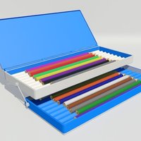 Small I <3 3D pencil topper, flexible pencil tray & ruler 3D Printing 39075