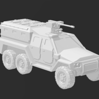 Small GENERIC MRAP 6X6 TROOP CARRIER - 15MM 3D Printing 390806