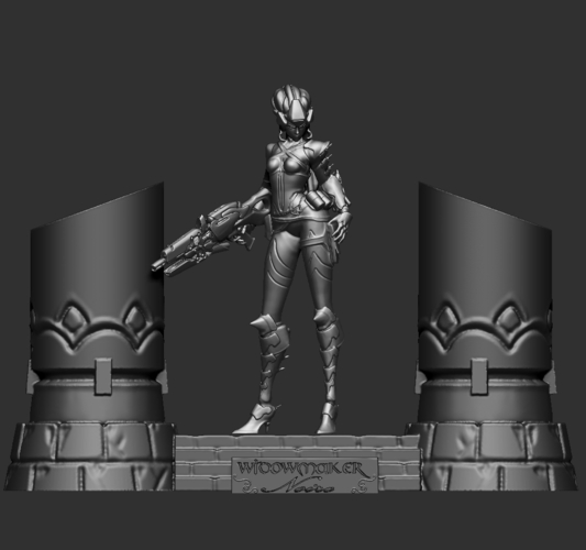 Overwatch - WidowMaker Noire Outfit statue diorama 3D Print 390818