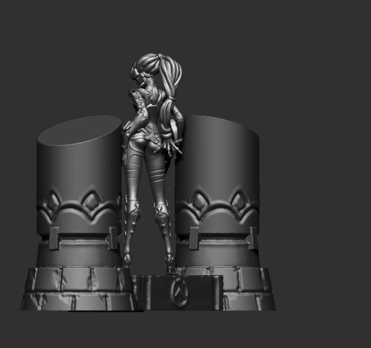 Overwatch - WidowMaker Noire Outfit statue diorama 3D Print 390824