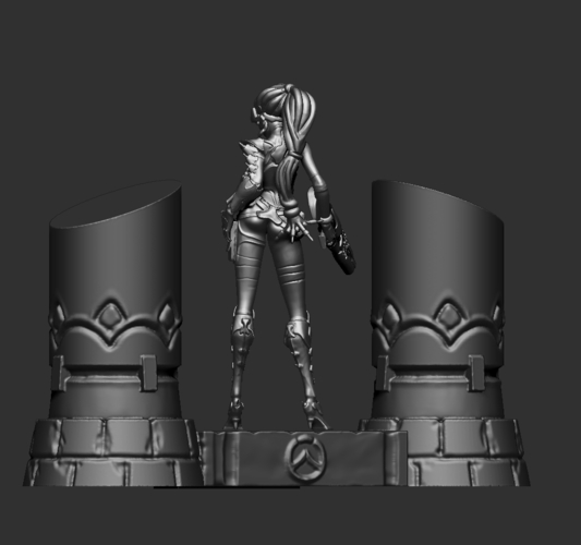 Overwatch - WidowMaker Noire Outfit statue diorama 3D Print 390825