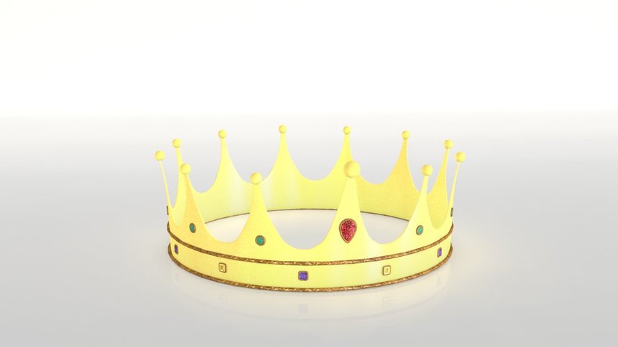 Gold shinny crown  3D Print 39085