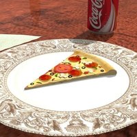 Small A nice tasty slice of pizza ! ~Intended as plastic model 3D Printing 39087