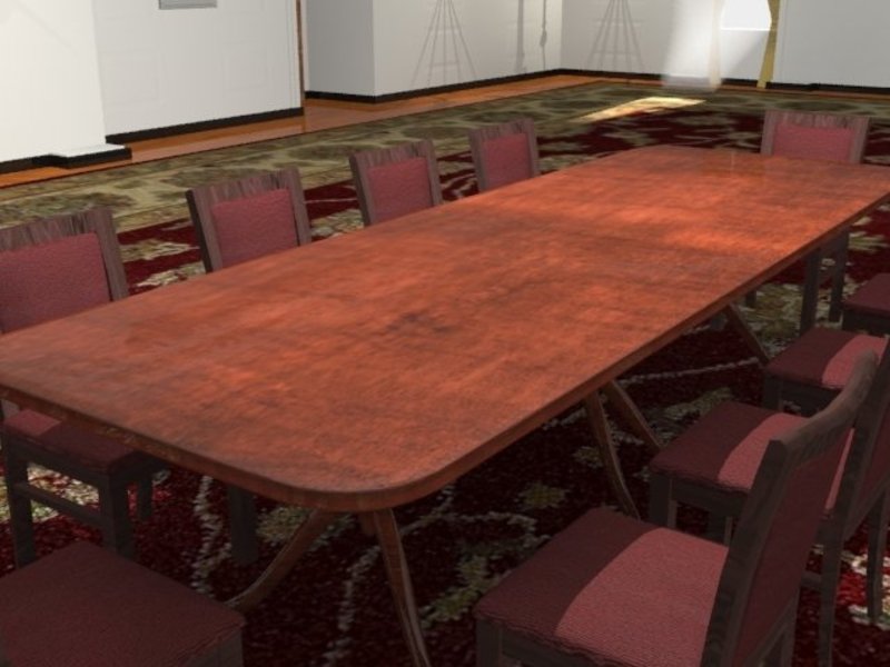 A long poshy/white house style table