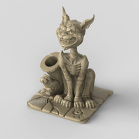 Small Cheshire Cat pen holder 3D Printing 390897