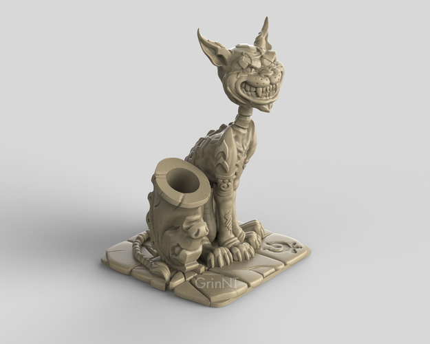 Cheshire Cat pen holder 3D Print 390898
