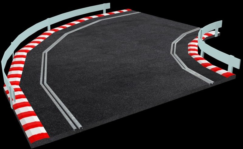 90 degrees scaletrix race track piece