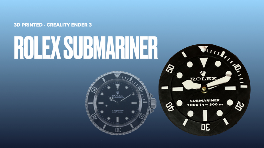 3D printed Rolex submariner wall clock