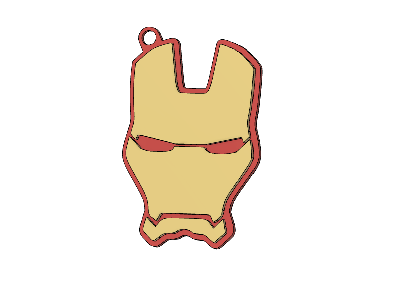 Iron man helmet keychain