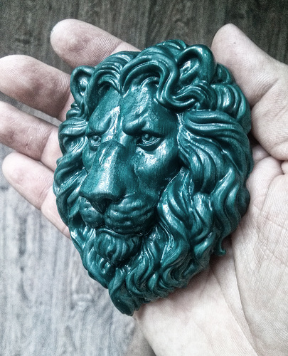 Lions Head relief 3D Print 391359