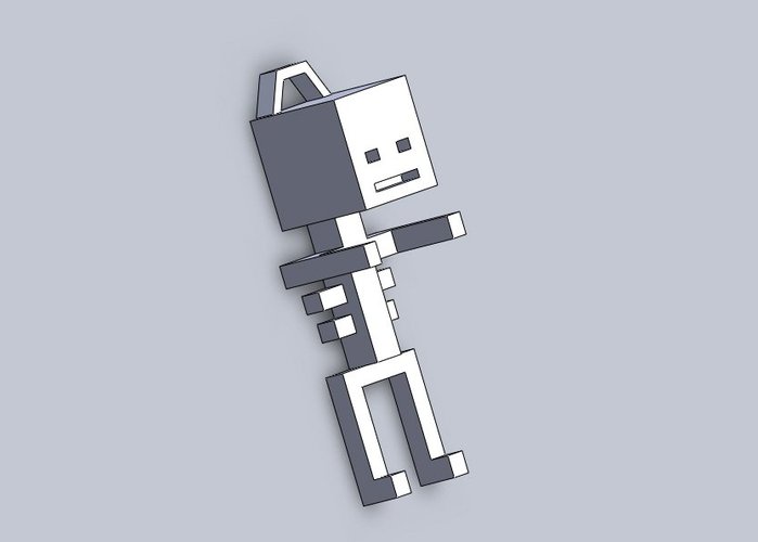 Minecraft key ring 3D Print 39151