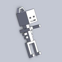 Small Minecraft key ring 3D Printing 39151