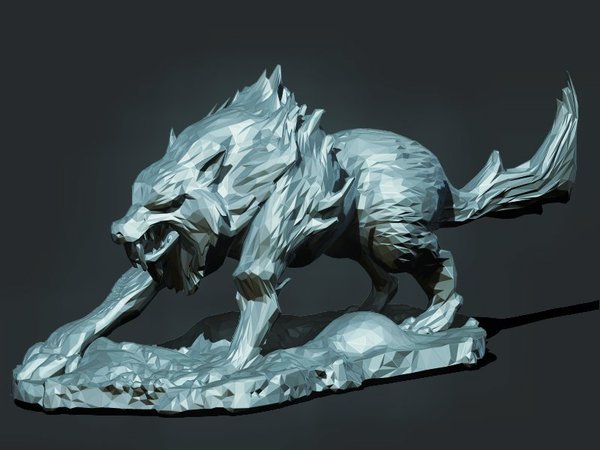 Medium Wolf 3D Printing 39152