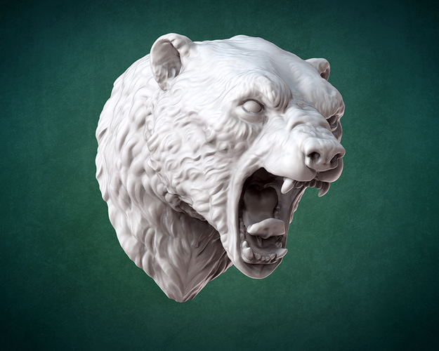 Bust of Polar bear 3D print model 3D Print 391603