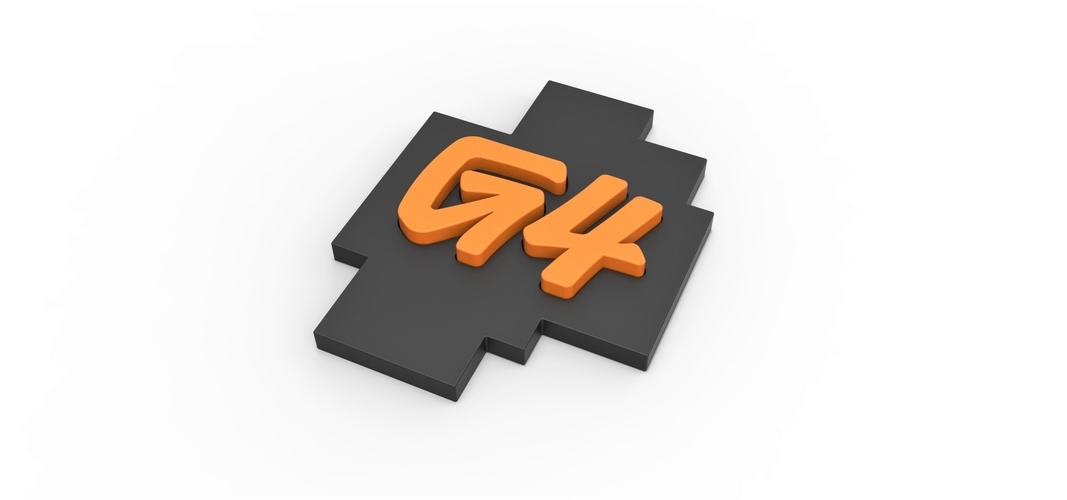 3D printable G4 American TV network Logo