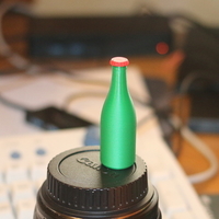 Small Miniature Bottle and cap 3D Printing 391701