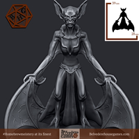 Small Vampire Queen 28mm Support Free 3D Printing 391832