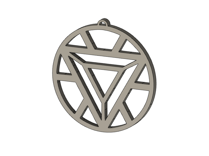 Arc reactor outline keychain 3D Print 391948