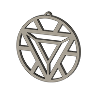 Small Arc reactor outline keychain 3D Printing 391948